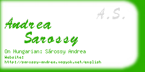 andrea sarossy business card