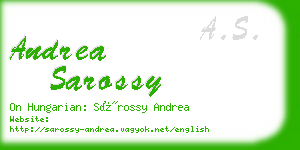 andrea sarossy business card